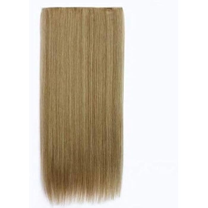 DILLARDS Extension Thermal Washable And Straightened With Iron Color Blonde Synthetic Hair Fiber Synthetic Fiber Thermal Blonde Straight With Clips For Easy Installation - Image 1